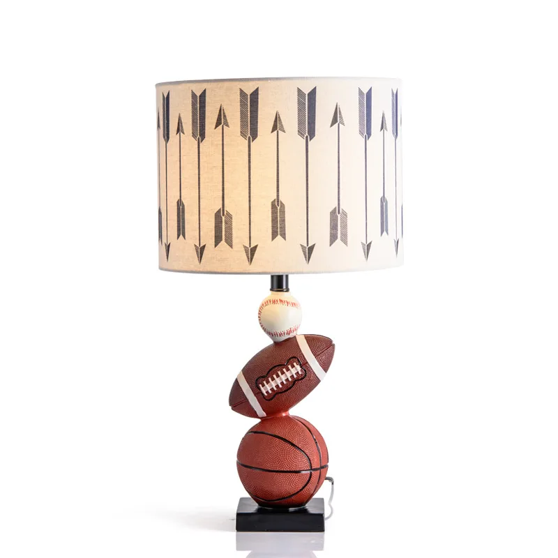 American Designer Individual Basketball Table Lamp Home Decor Boys/Girls/Children's Room Bedroom Bedside Lamp Study Salon Studo