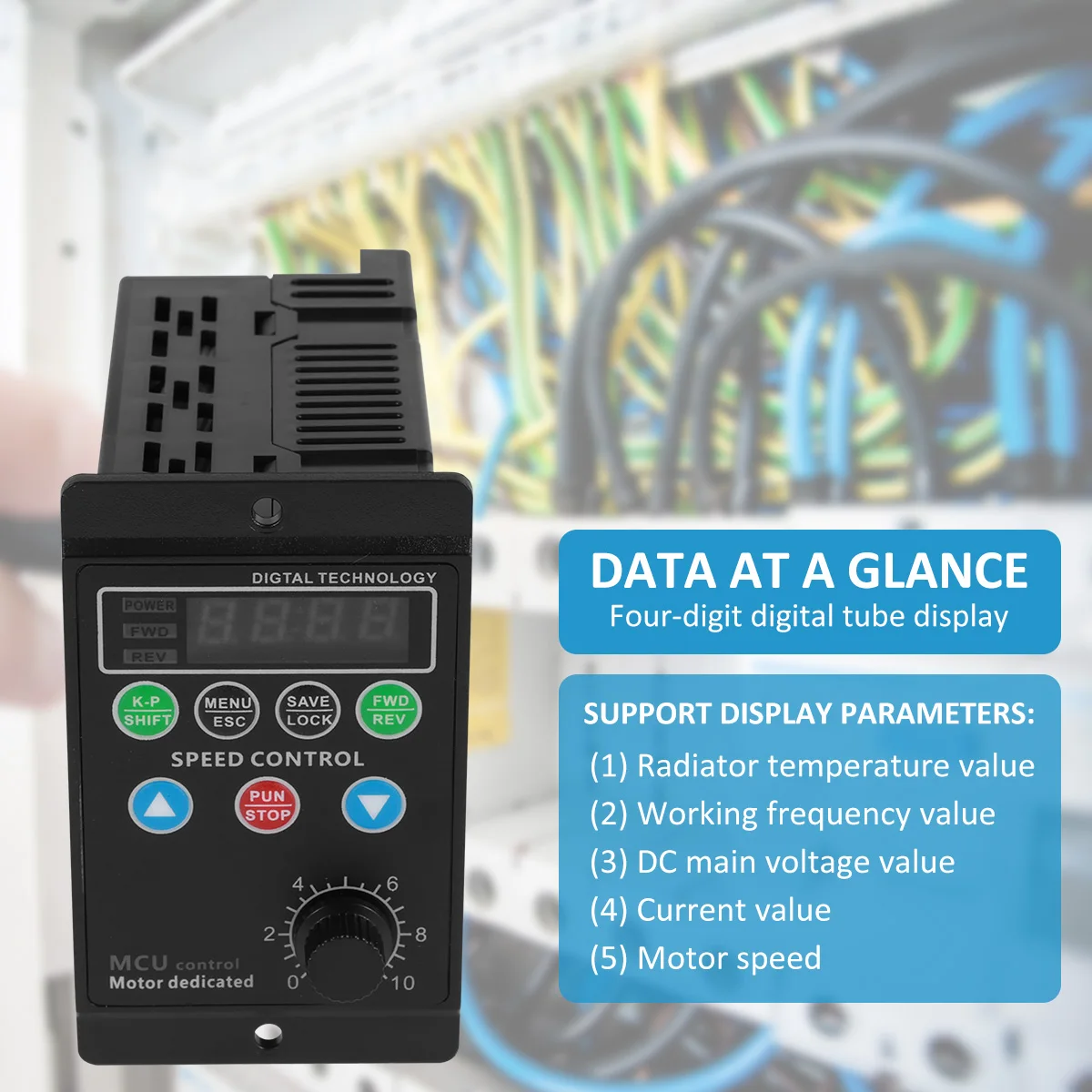 Variable Frequency Drive 220 V Single-phase Input Three-phase Output Motor Driver Frequency Converter with Four-digit Digital