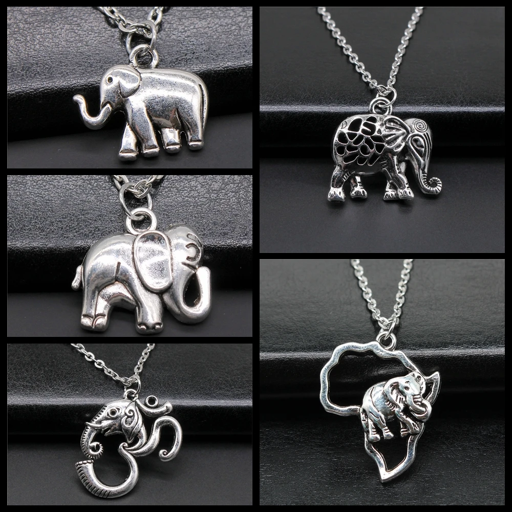 Creativity Retro Exquisite Fashion Jewelry Accessories Gift Antique Silver Color Elephant Pendant Necklace For Women