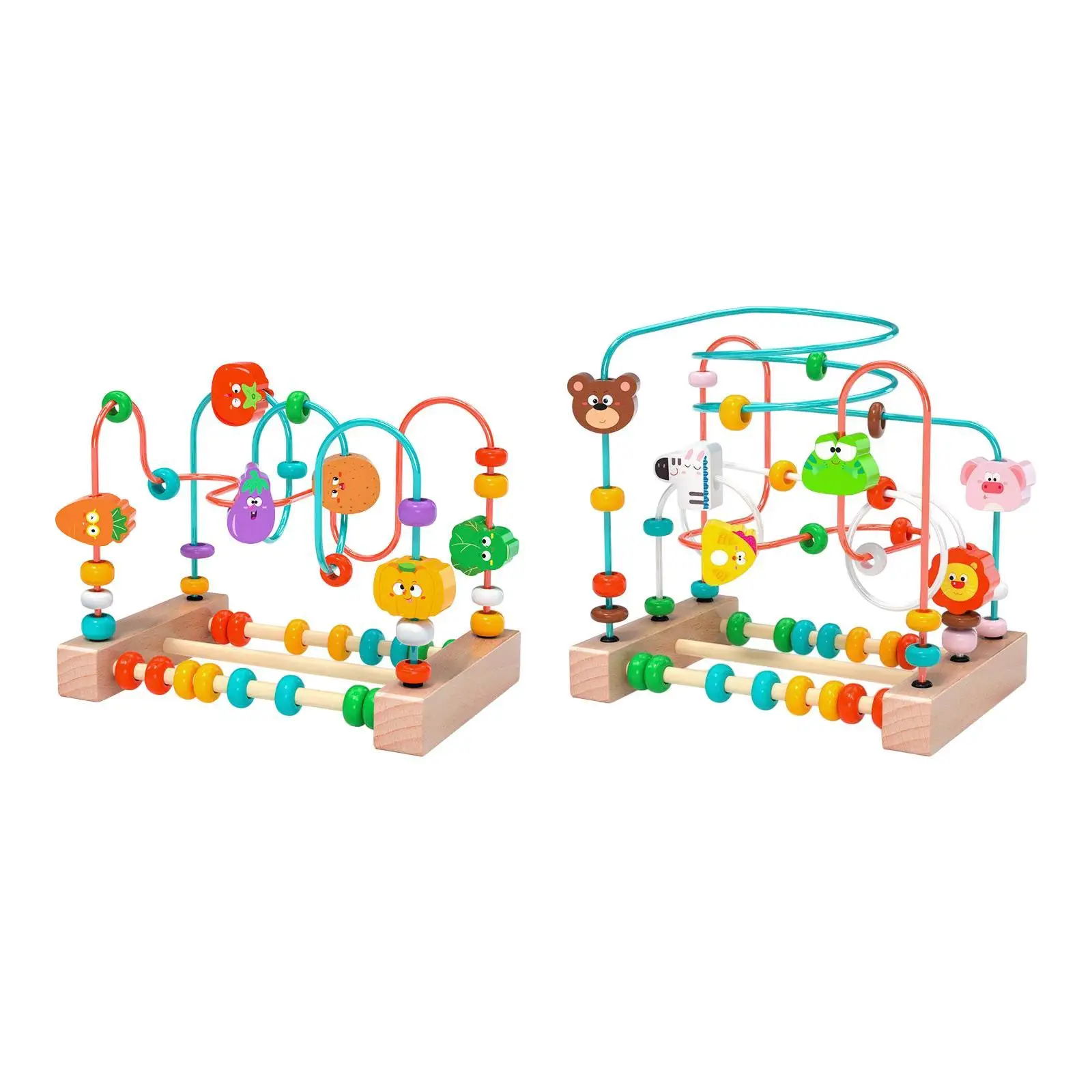 

Деревянный лабиринт из бисера, игрушка в форме фруктов, моторика, подарки на день рождения для дошкольников