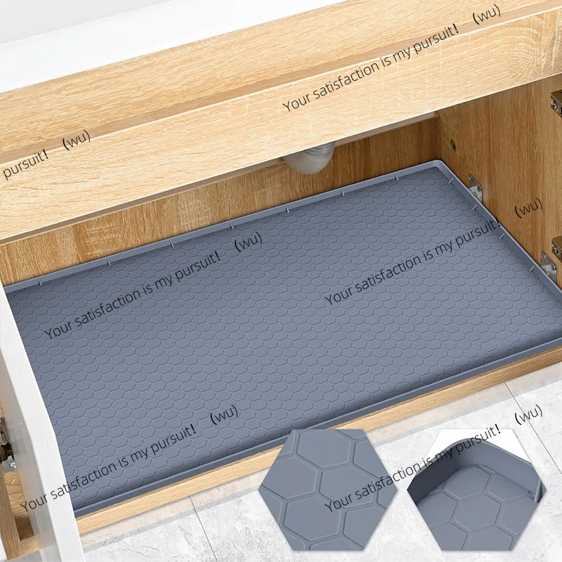 Waterproof sink kitchen leak-proof silicone cooking mat, thermal insulation pad, storage