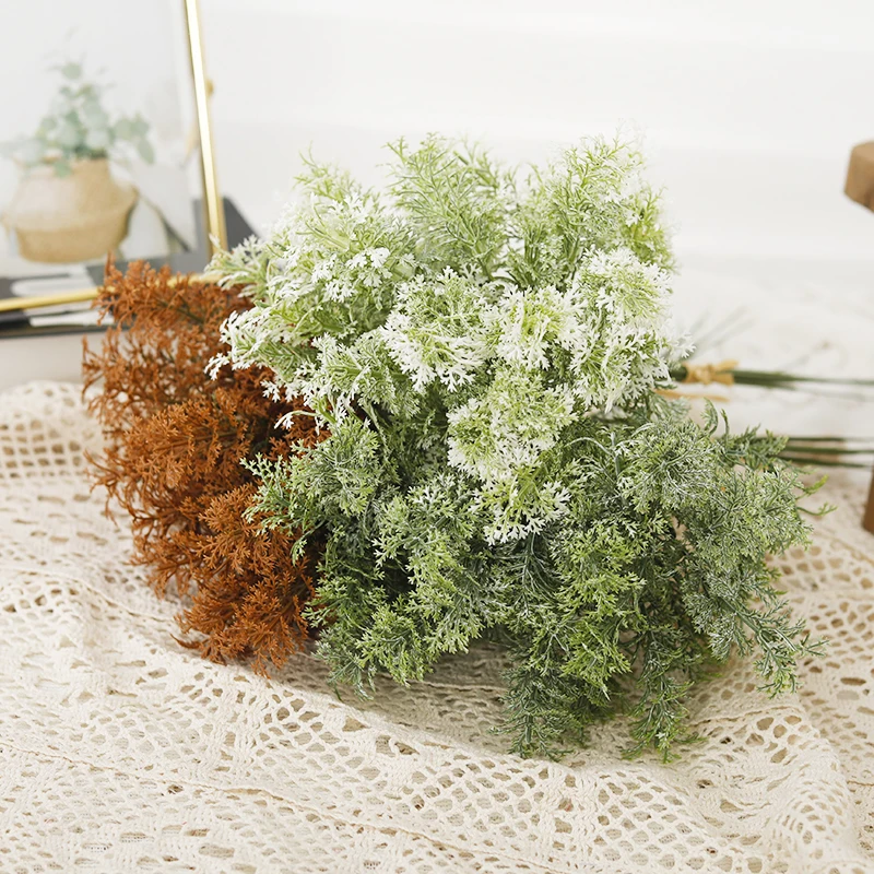 6PCS Künstliche Pflanze Seide Korallen Mistelzweig Gras Hause Tisch Garten Dekoration Bouquet Gefälschte Hochzeit Weihnachten DIY Zubehör – Detail 1