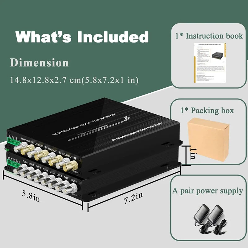 ตัวขยายสัญญาณไฟเบอร์ 4CH 3G HD-SDI พร้อม RS485 Tally LoopOut ตัวแปลงสัญญาณวิดีโอ SDI 1080P อุปกรณ์ส่งสัญญาณภาพแบบออปติคอล SM 20 กม.