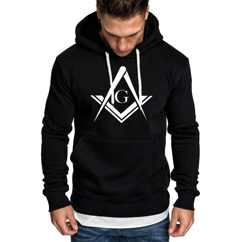 Spring Autumn Men's Hoodies Mason Freemasonry Print Sweatshirt Fashion Unisex Hoodie Casual Cotton Men's Hoody Tracksuit