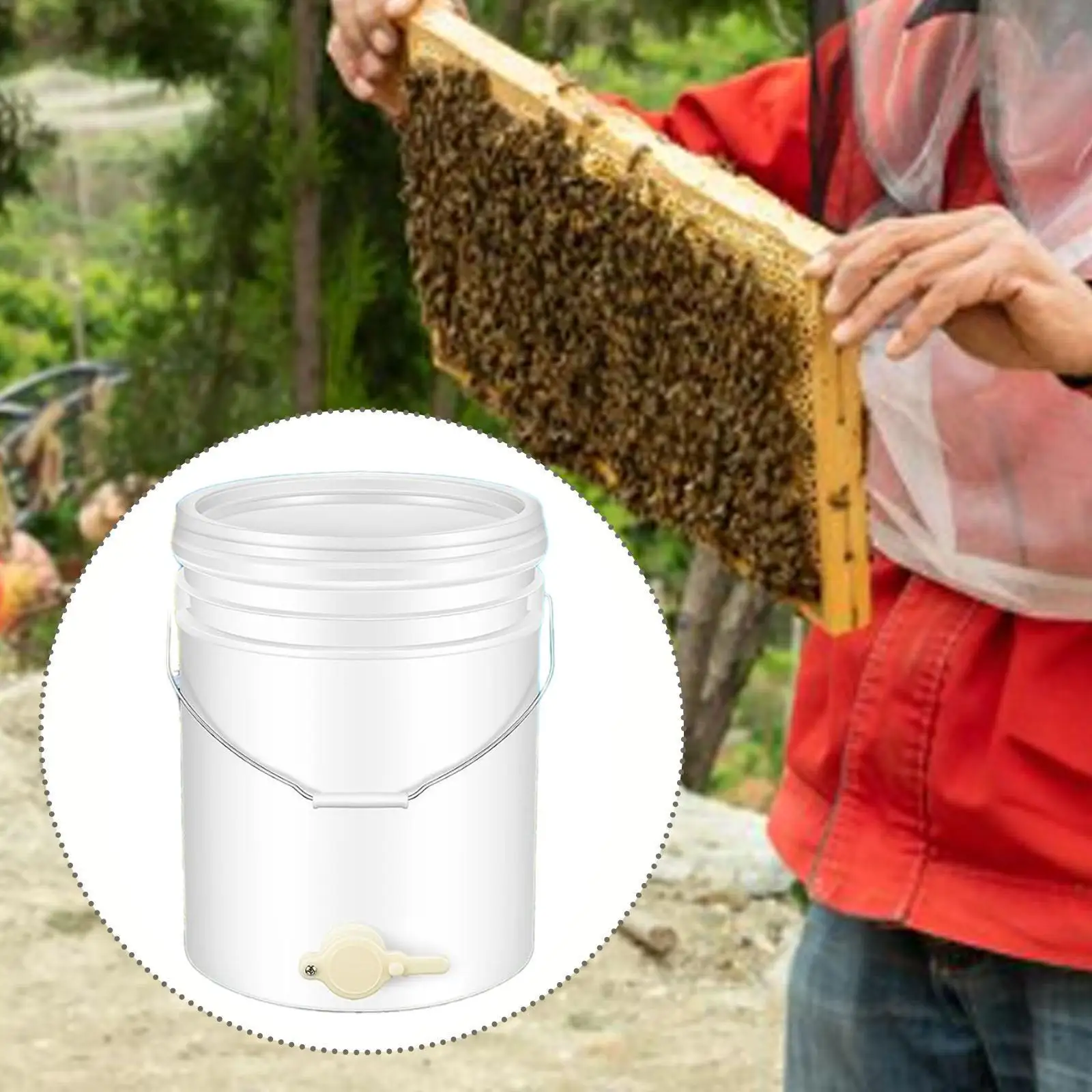 

20L Honey Pail with Gate Valve Soybean Oil Bucket Honey Bottling Bucket