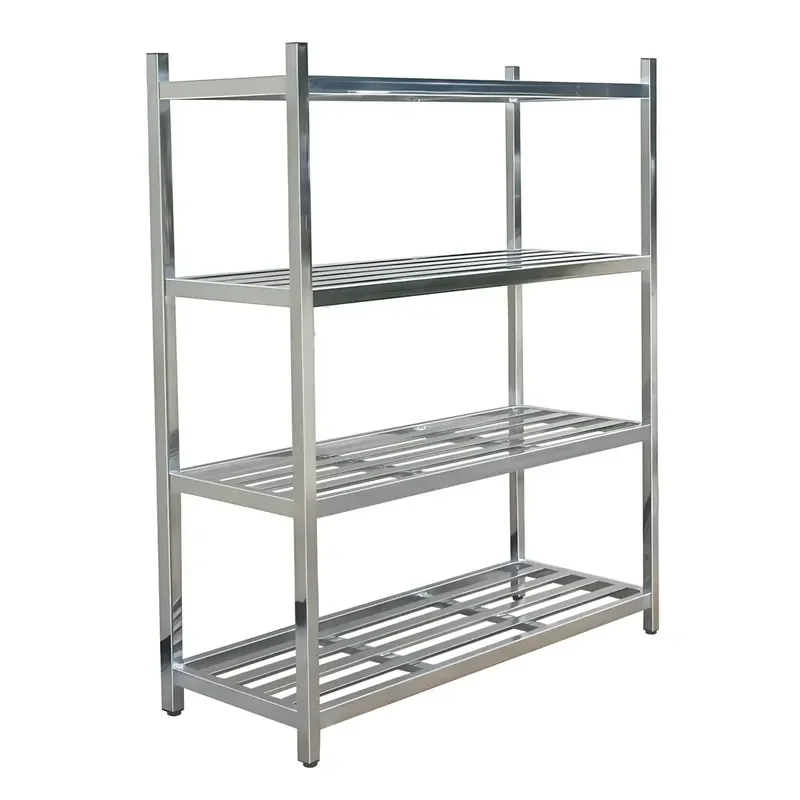 Heavy Duty 4 Tier Stainless Steel Storage Rack Commercial Shelving Unit for Restaurant Kitchen Warehouse Organization