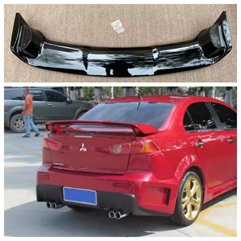 For LANCER Spoiler EVO ABS Material Car Rear Wing Primer Color Rear Spoiler For Mitsubishi LANCER EVO Spoiler 2010-2014