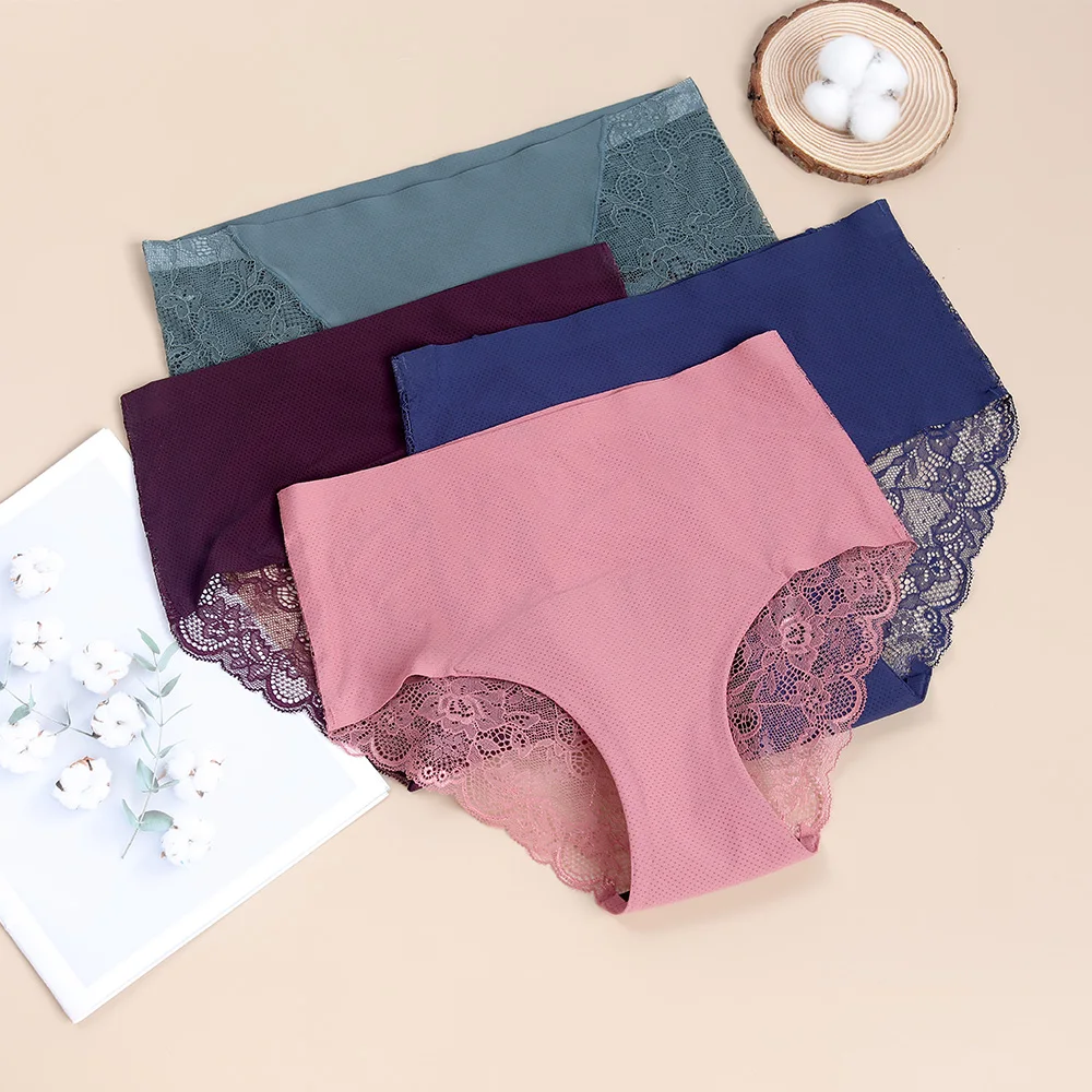 Atmungsaktive Menstruations Höschen Auslaufsicher Briefs Frauen Sexy Spitze Baumwolle Höschen Komfortable Physiologische Unterwäsche Dropshipping