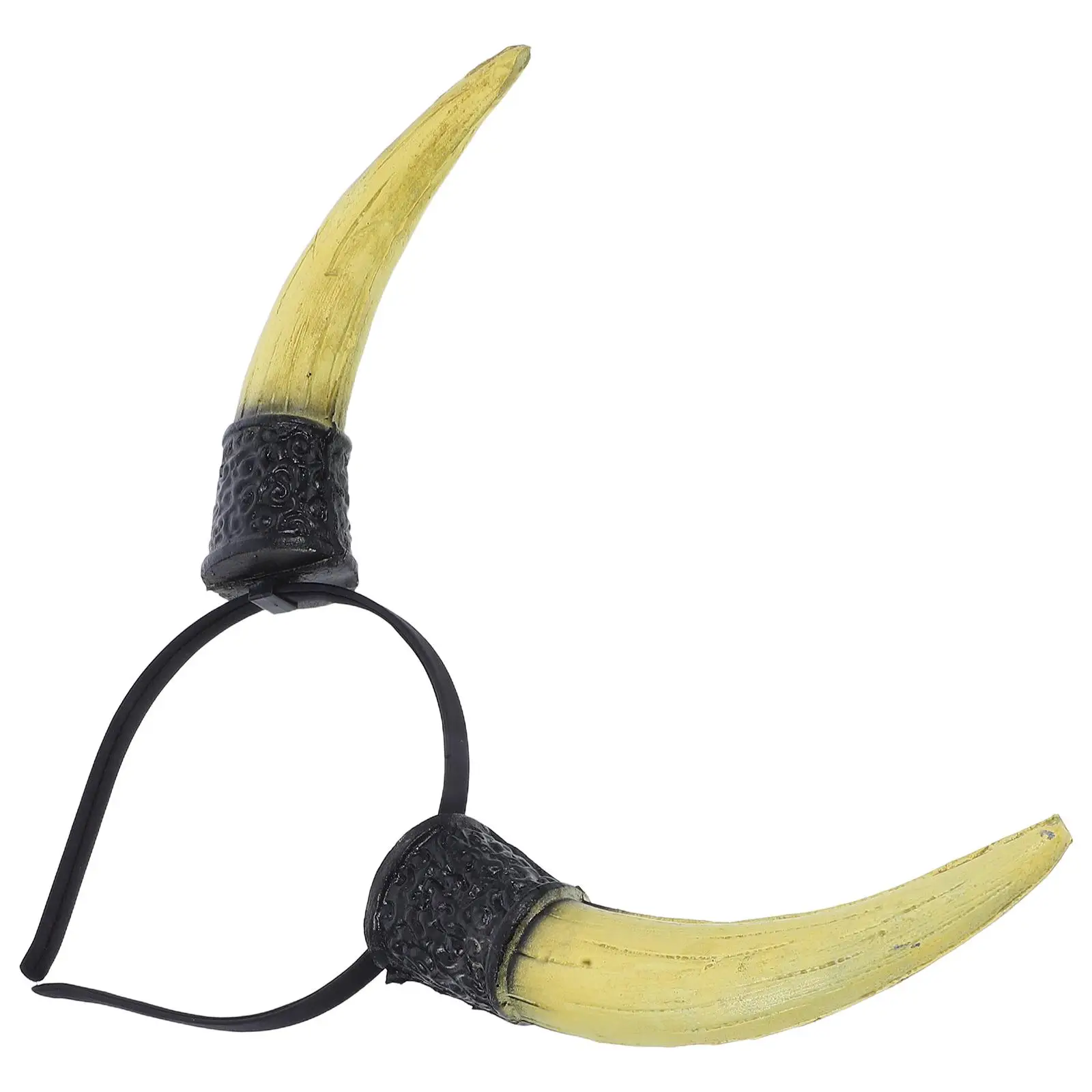 

2Pcs Halloween Horn Headband Party Accessories Costume Decor Demon Bull Antlers Plastic Flower Crown For Masquerade Dress Up