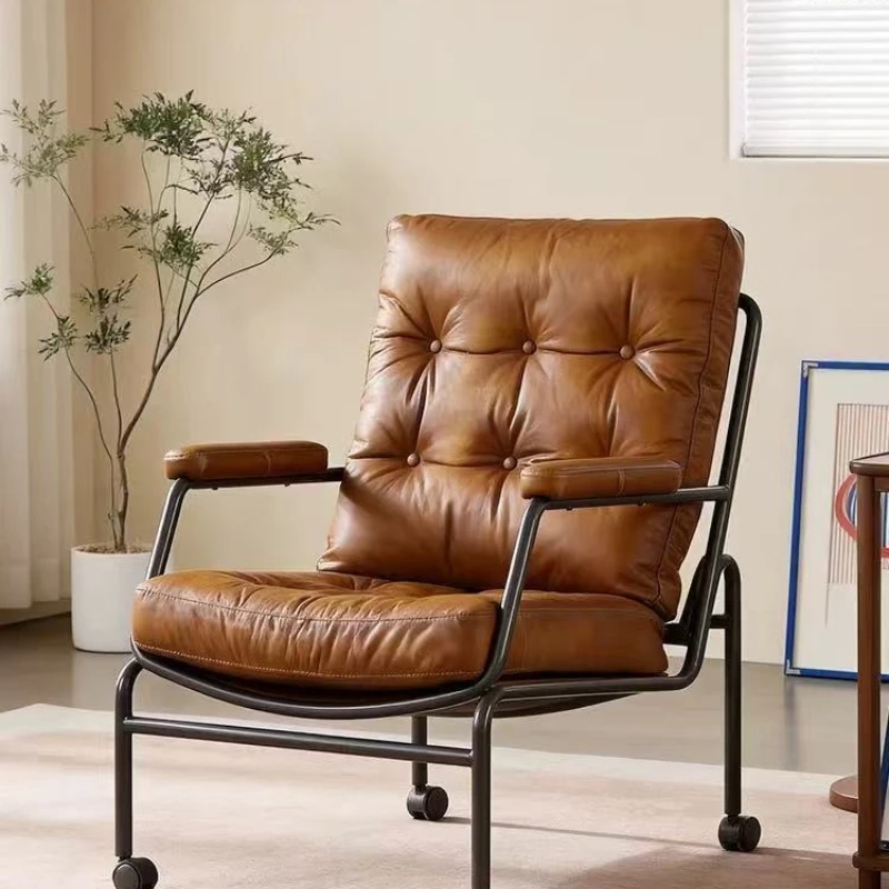 

Medieval camel, single leather sofa chair