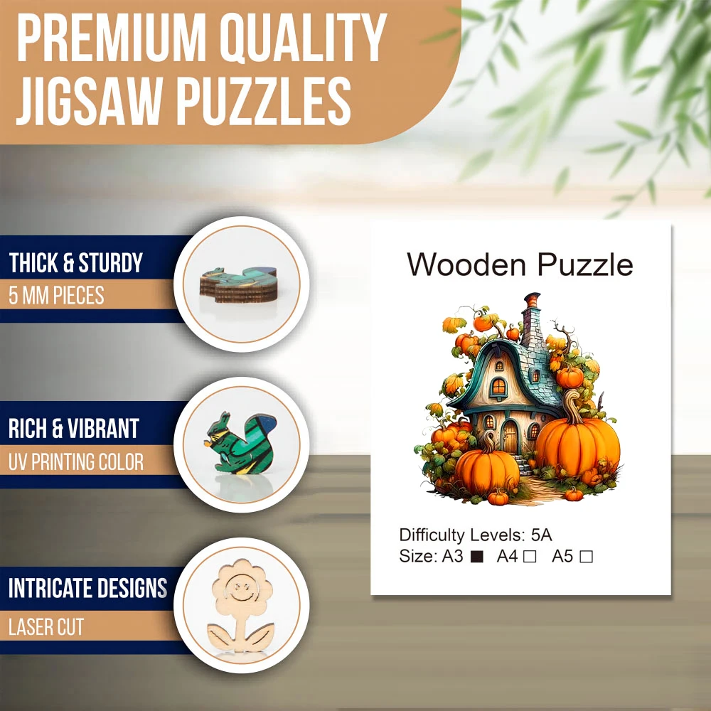 Family Farm Wooden Puzzle for Jigsaw Lover, Uniquely Stress Relieves Toys, Christmas Birthday Gift Home Decor Family Game