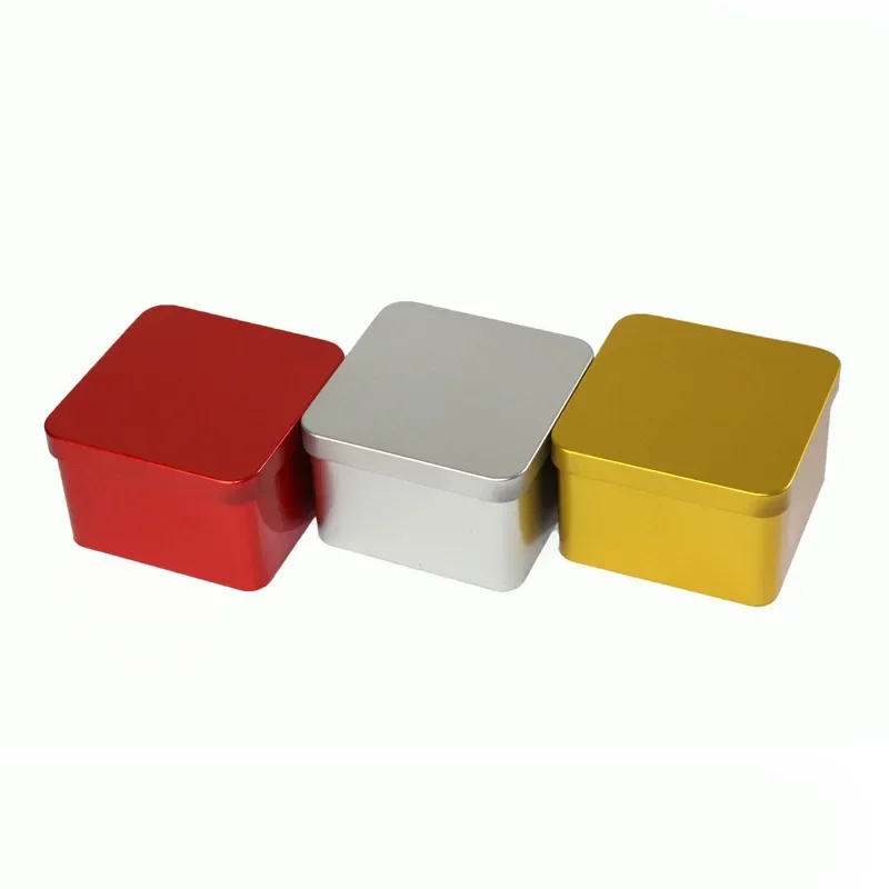 Mini Metal Storage Box Square Iron Tin Boxes Candy Chocolate Gift Boxes Tea Cans Soap Small Things Sundries Packaing Box