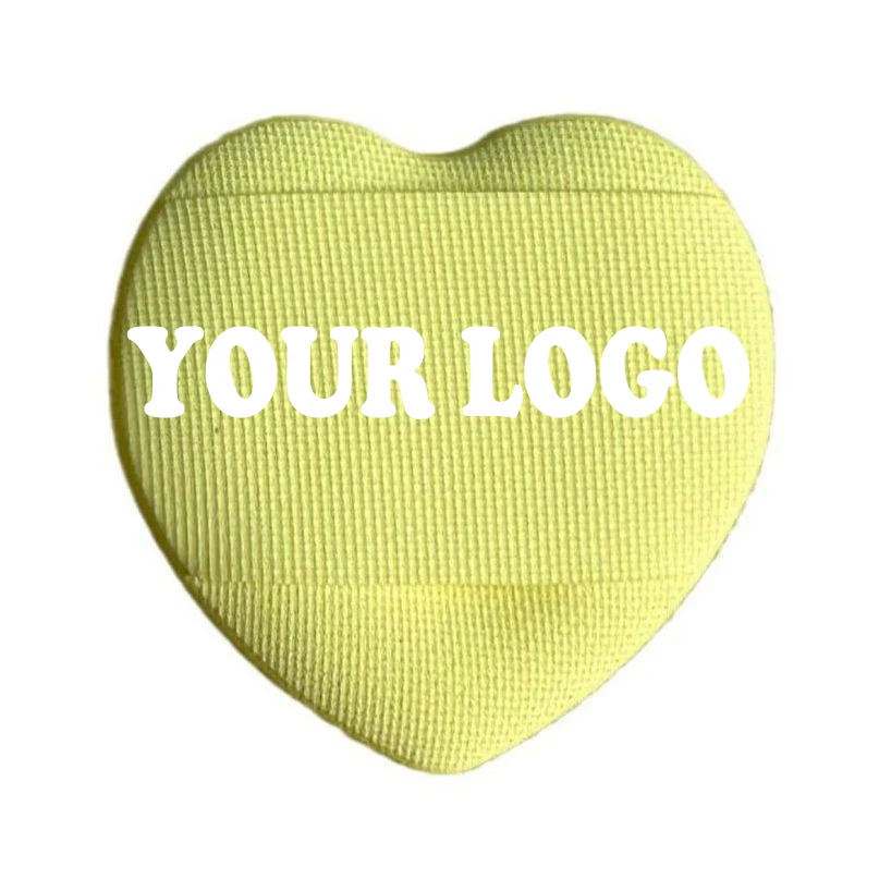 Customized logo Love fingertip thumb finger air cushion mini powder puff facial concealer loose powder setting makeup dry andwet