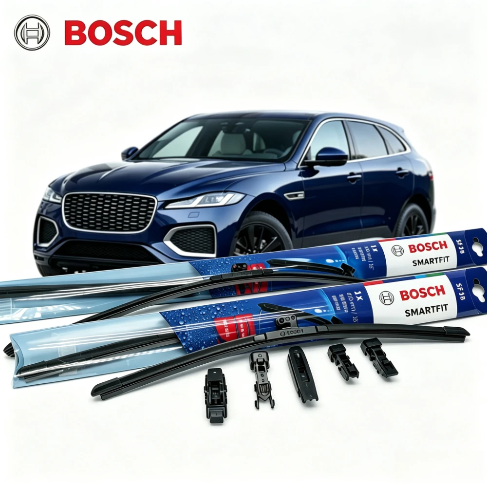 Bosch Streak‑Free Quiet SMARTFIT Front Windshield Wiper Blades 14‑26 Inch Wiper Accessories Suit For Jaguar F‑PACE F‑Type