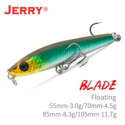 Jerry Blade Fishing Lure Hard Bait Topwater Pencil Floating Whitefish Saltwater 55mm70mm85mm105mm Shore Light Rock Fishing Artif