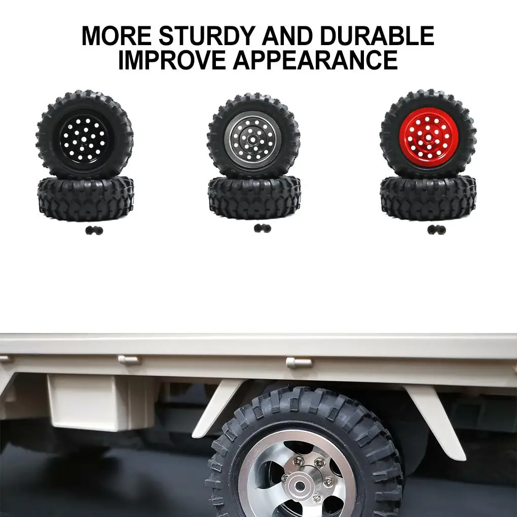 Plastic Durable Wheel Rims Tyre For 1/10 WPL D12 RC Car Part RC Car Accessories Replacement Parts RC Upgrade Part Titanium