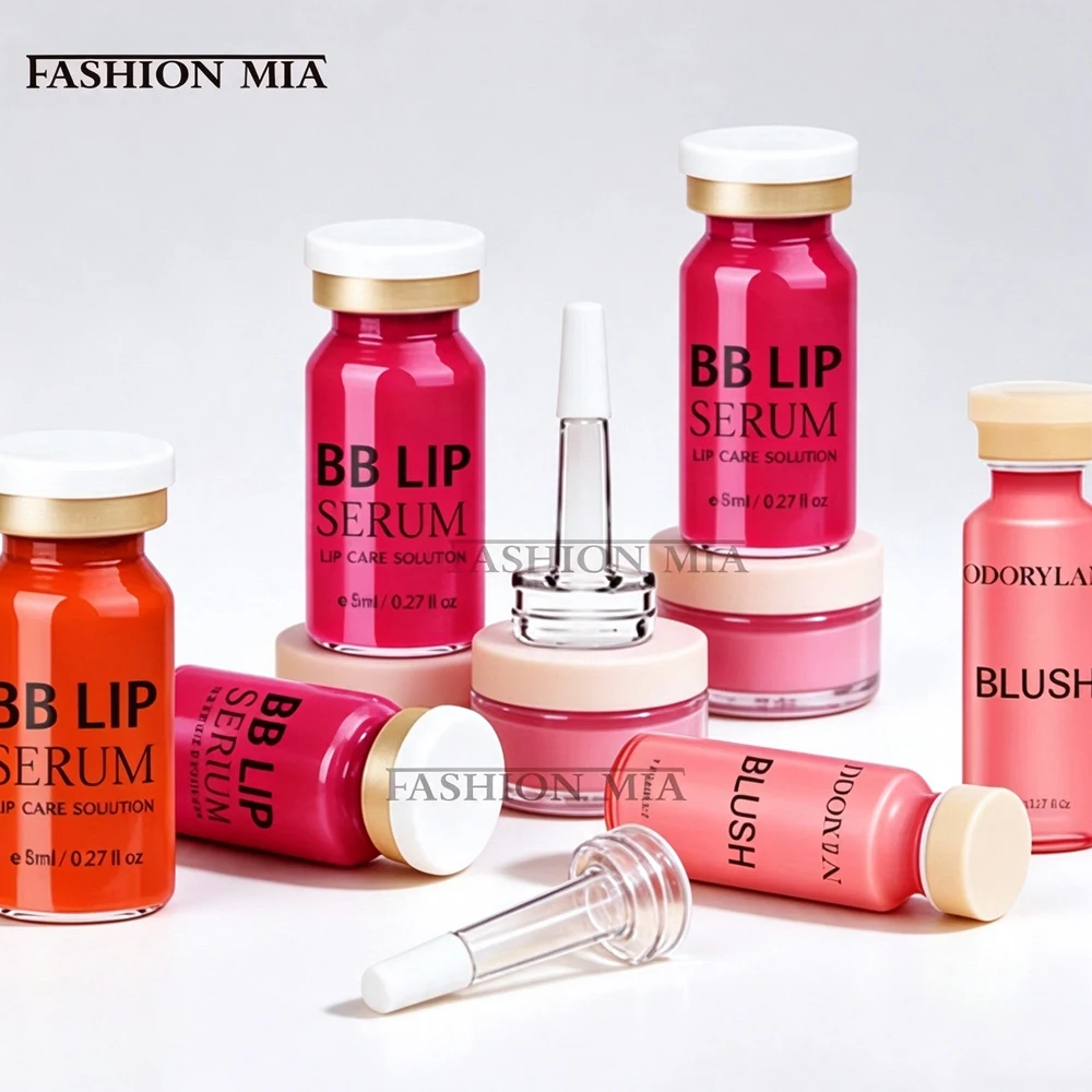 3pcs/set Korea BB Lips Glow Blush Ampoule Serum Moisturizing BB Lip Kissum Serum BB Cream For Lip Gloss Skin Care Treatment
