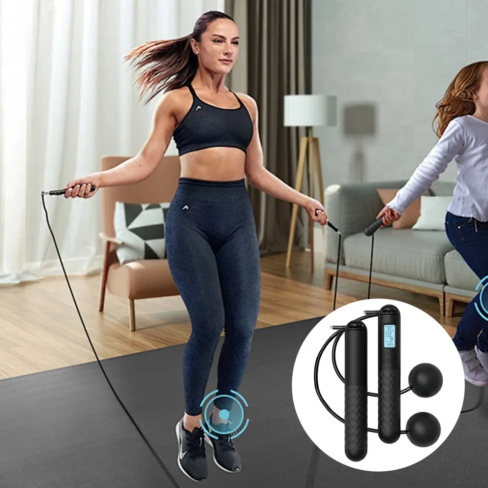 Cordless Skipping Ropes For Adults High Speed With Counter For Fitness Exercise Boxing And Gym Workouts Ideal For Yoga Bag Strap