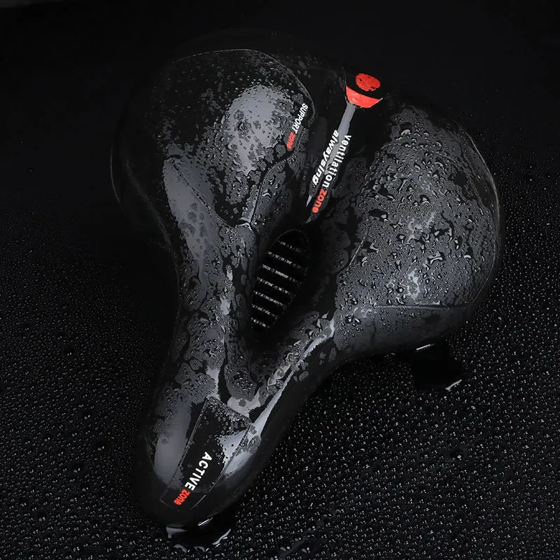 Large Road Bike Breathable Bicycle Saddle, Shock Absorbing Soft Comfortable Hollowed MTB Mountain Bike Seat Cushion with tools