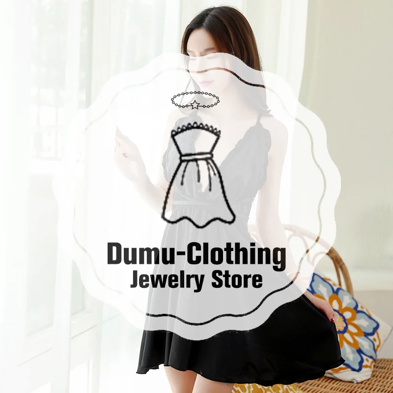 

Sexy Lingerie With Ear Straps Sexy Nightgown With Lace Up Seductive Sleepwear