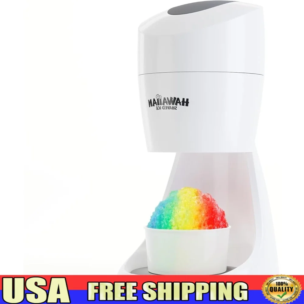 

Portable Snow Cone and Shaved Ice Maker with Dual Ice Mold Cups Non-slip Mat Easy to Use Instruction Manual 1 Year