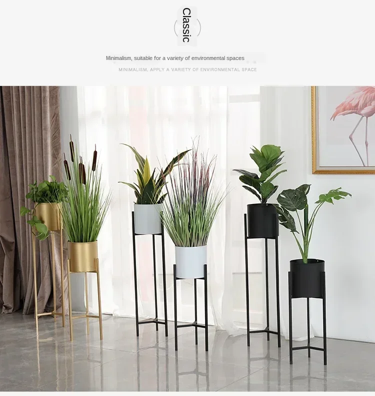 Nordic Golden Plant StandModern Iron Plant Shelf for Living RoomCreative Greenery Stand for Indoor Plants New Arrivals