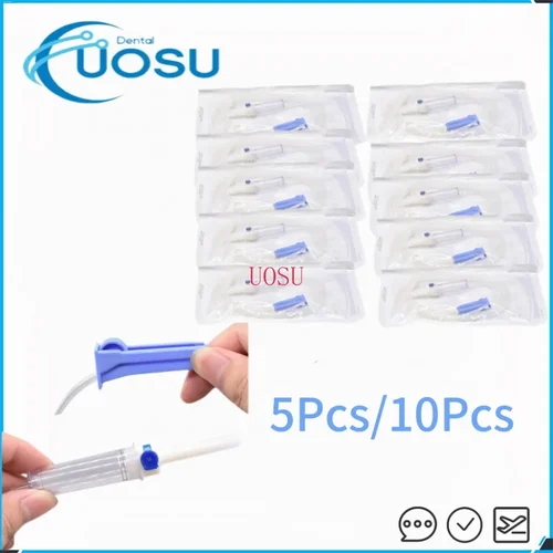 Imagen 1 del producto Juego de tubos de irrigación bucal desechables, tubería de lavado quirúrgico para implante Dental, Kit de riego bucal transparente, 5 uds./10 Uds.