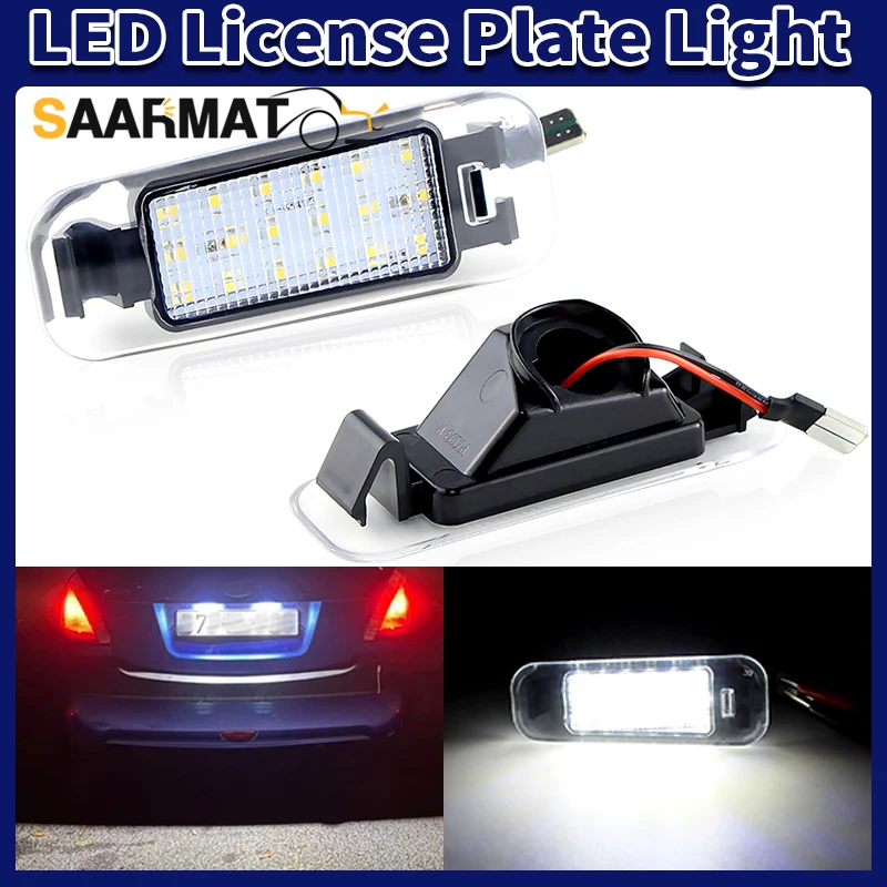 2pcs CANbus White LED License Plate Light Lamp For Kia Rio 2005-2011 Rio 5 2006-2011 07 08 09 Number Plate Light OEM#:925011G000