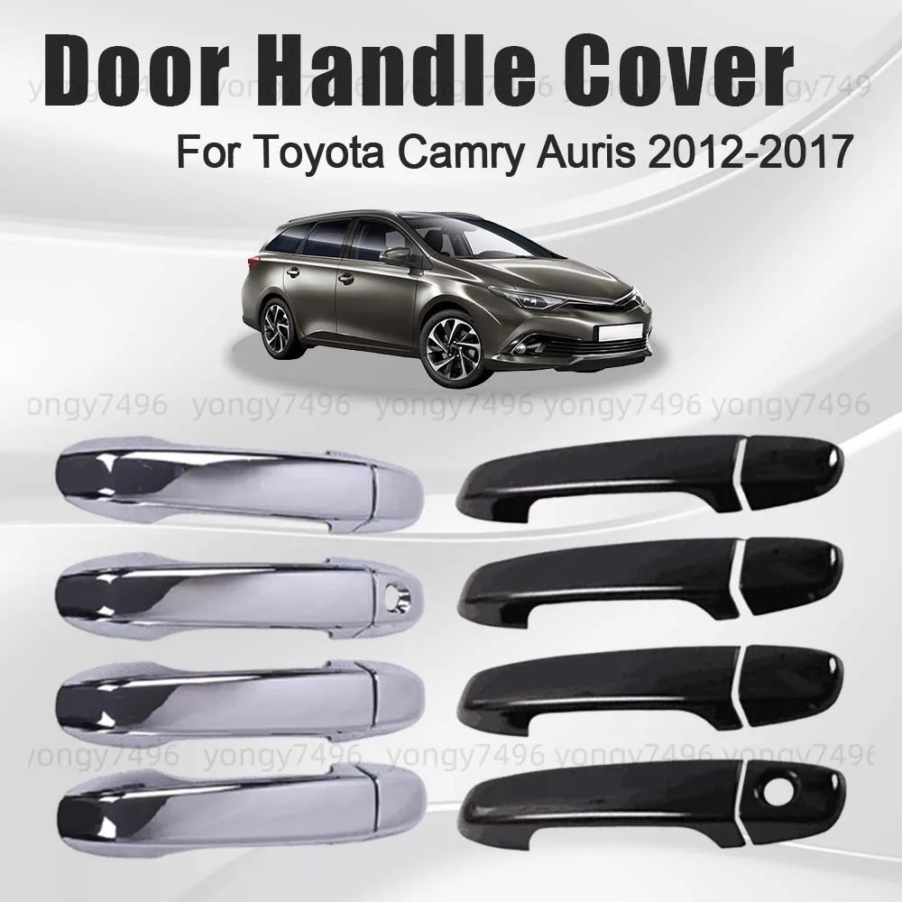 

Door Handle Cover For Toyota Camry Auris 2012 2013 2014 2015 2016 2017 Carbon Fiber Glossy Black Cars Accessories Decoration