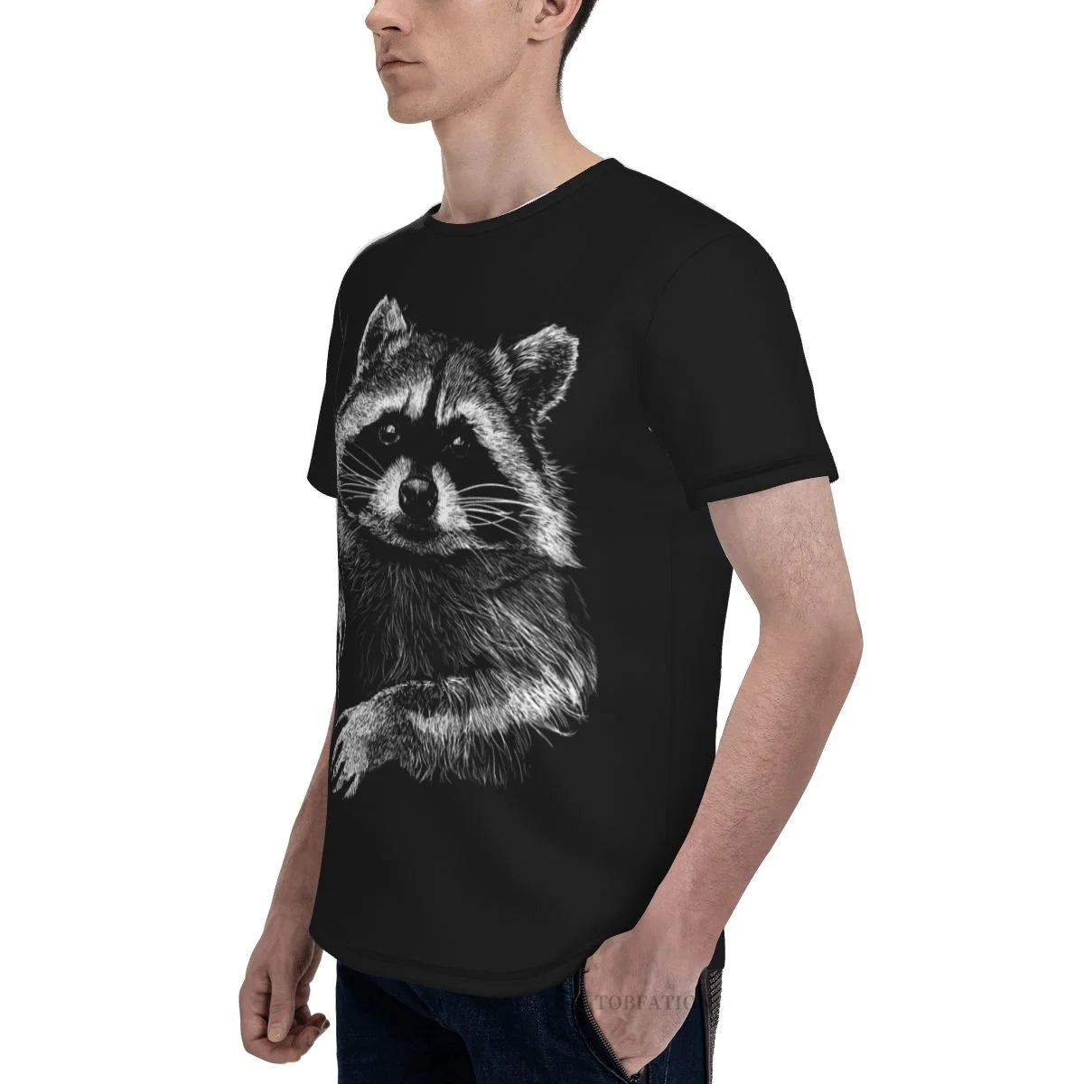 Raccoon 3D Print Polyester T-shirt Men Women Gym Short Sleeve TShirt Harajuku Streetwear Oversized Tops