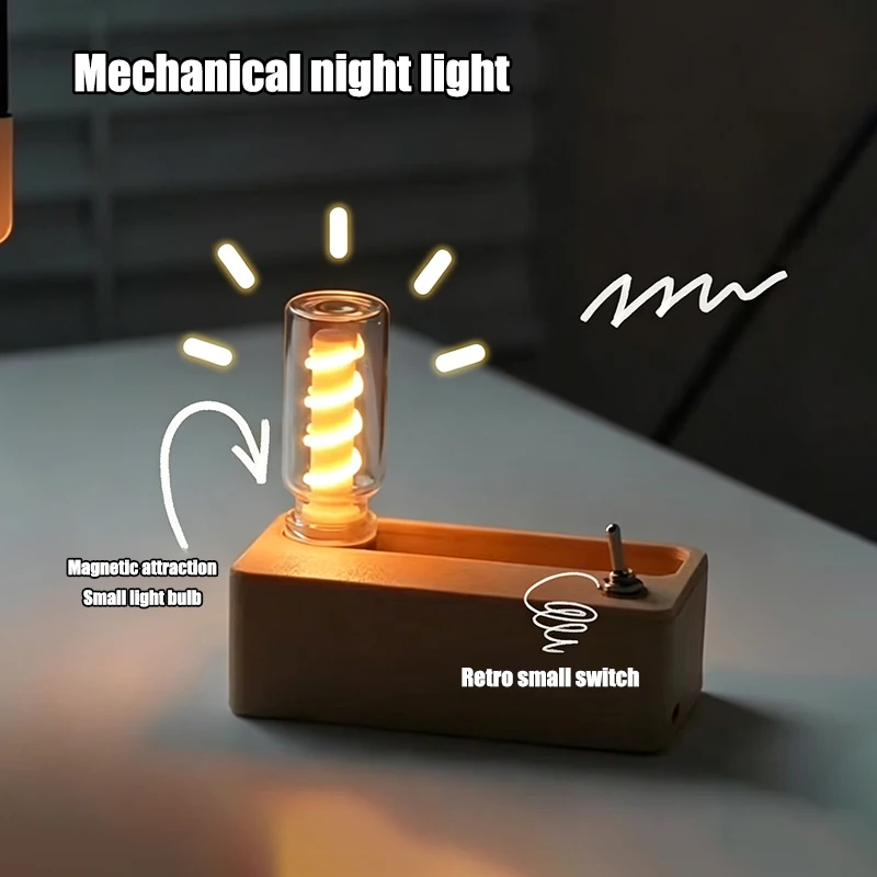 Mechanical Magnetic Suction Small Flashing Light Bedroom Atmosphere Lamp Stress-Relieving Lamp High-End Gift Decorative Item