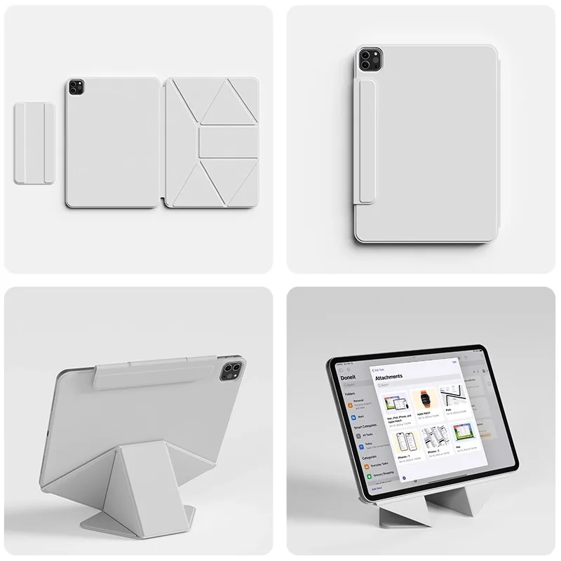 ZOYU Smart Folio Cover voor iPad A16 11e 2025 iPad Air 11 Funda iPad Pro 13 12.9 4/5/6e Gen Mini 8.3 A17 Pro magnetisch capa
