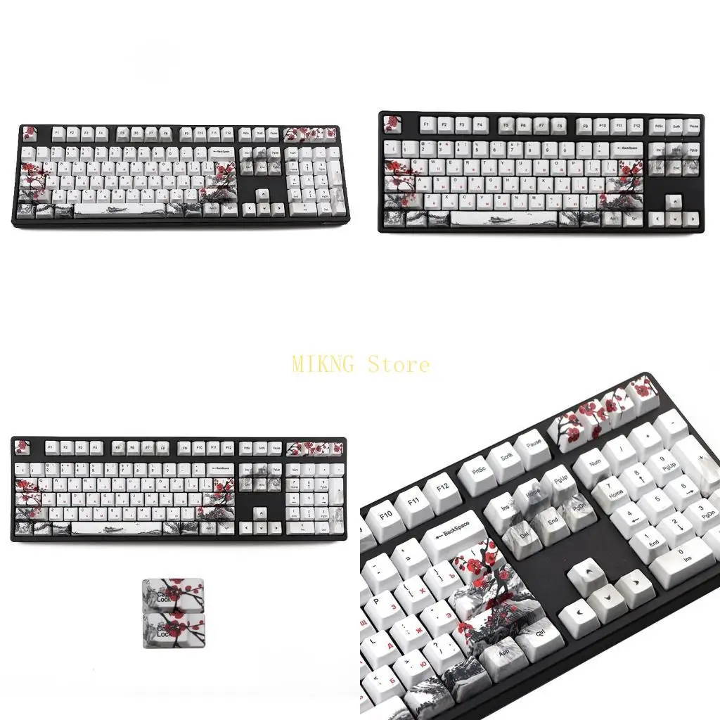 

DYE-Sub PBT Keycap Plum Blossom 110 Keys Mechanical Keyboard OEM Profile best sale