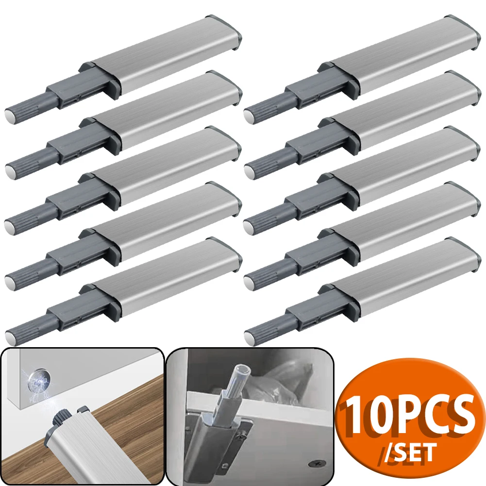 10pcs/set Push to Open Cabinet Catches Drawer Touch Damper Buffer for Door Cupboard Touch Latch Kitchen Door Push