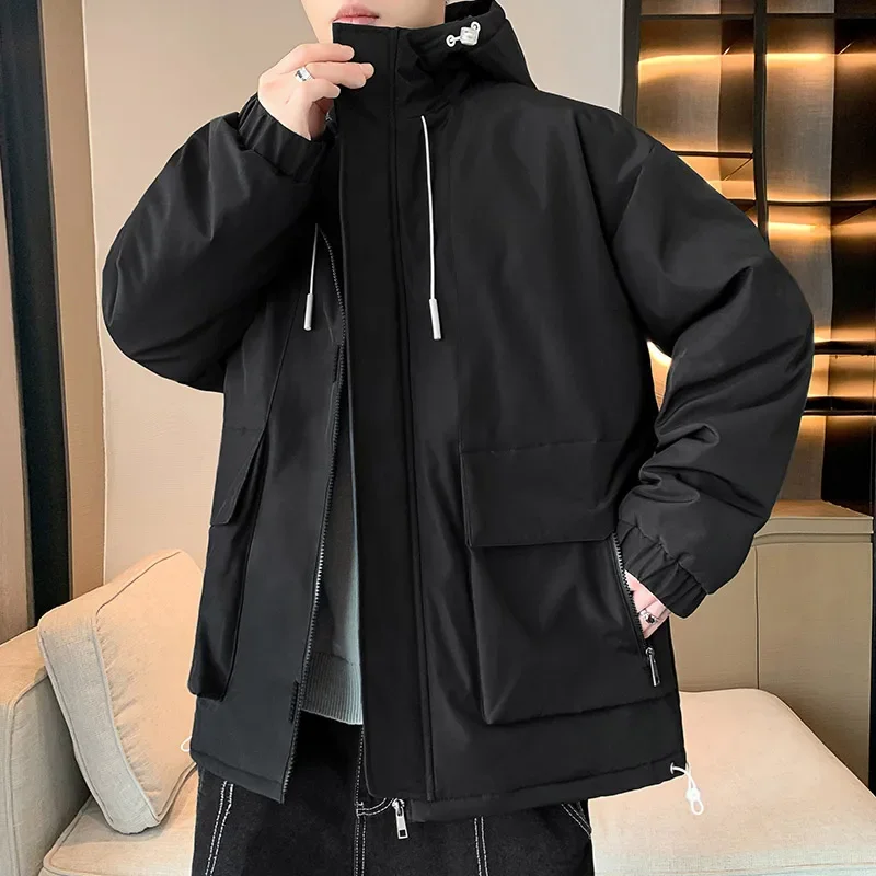 Big Size 7XL Clothing Winter Men\'s Parkas Thick Warm Casual Jacket Waterproof Windproof Hooded Windbreaker Thermal Coat Male