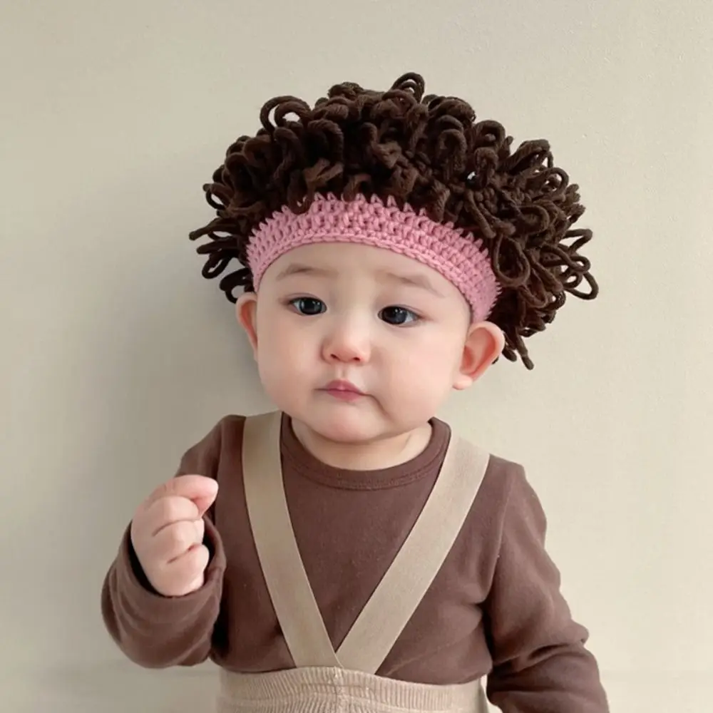 Lovely Cute Kid Beanies Photography Props Headwear Gift Sweet Mad Scientist Hat Toddler Wig Hat Afro-hair Hat Dreadlocks Hat