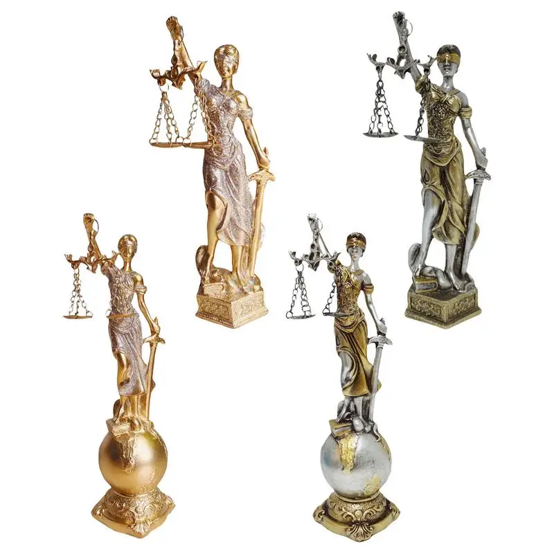 

creative living room wine cabinet interior Goddess of Justice and Fairness ornaments Retro desk ornaments home decorations