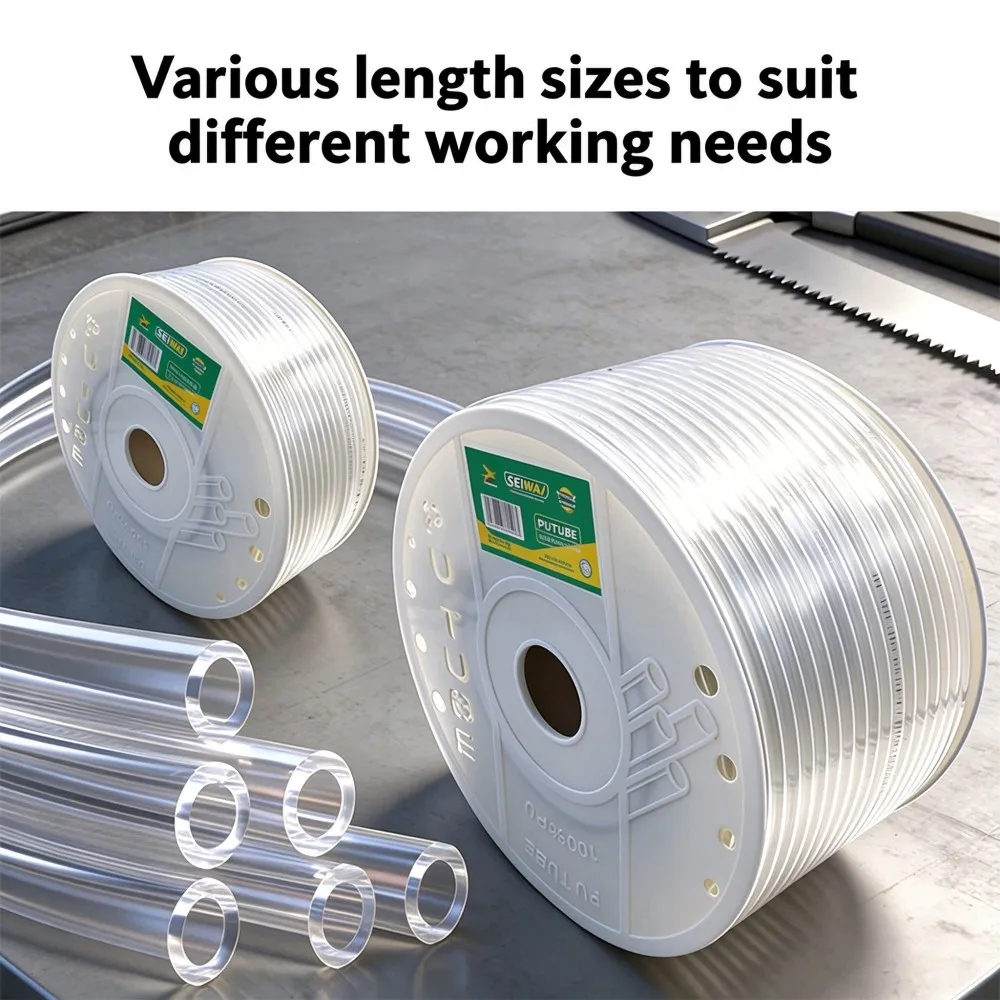 Flexible Transparent PU Air Hose Polyurethane Pneumatic Tubing Pipe High Pressure Air Line for Air Compressor Pneumatic Tools