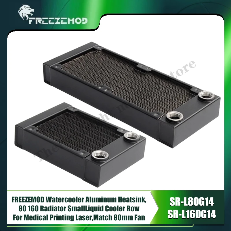 

FREEZEMOD Watercooler Aluminum Heatsink,80 160 Radiator Small Liquid Cooler Row For Medical Printing Laser,Match 80mm Fan