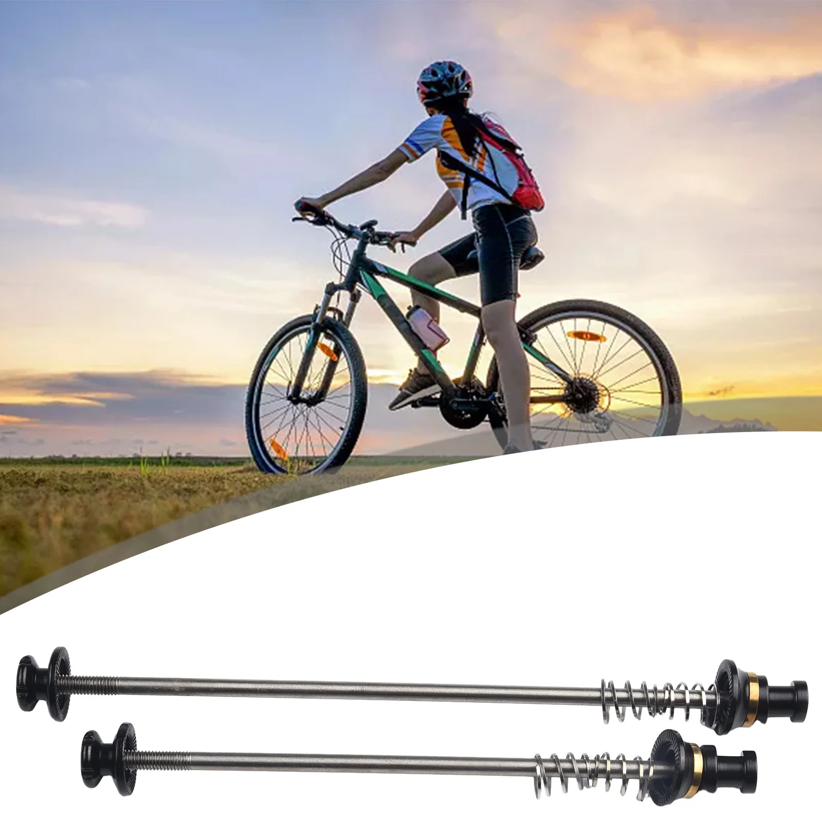 2pcs Road Bike Quick Release Skewers Bicycle 100/130mm Titanium Alloy Cycling Fixing Front/Rear Bearings Hub Fast Release Lever