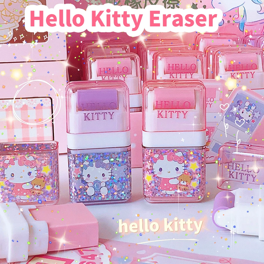 przydatne w szkole Sanrio artykuły papiernicze powrót do szkoły akcesoria kawaii obiekt hello kitty gumki szkoła rysunek guma