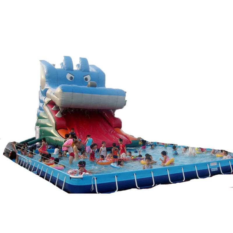 Factory Price Inflatable Water Park Large Inflatable Swimming Pool Summer Carnival Inflatable Slide