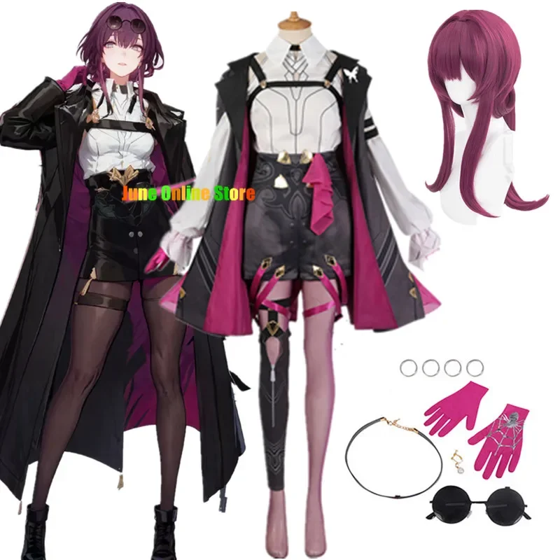 Kafka cosplay costume game honkai star rail Kafka combat women uniform Halloween party role play outfit