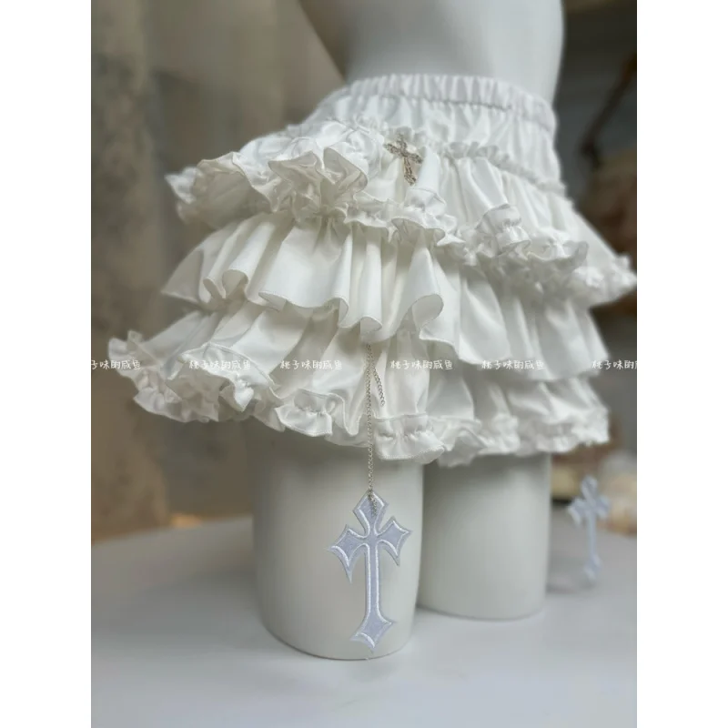 Gothic Y2k Elastic Waist Harajuku Y2k Short Skirt Women Hot Chick Chic Ruffle Subculture Skirts Design Retro Cake Skirt Lolita