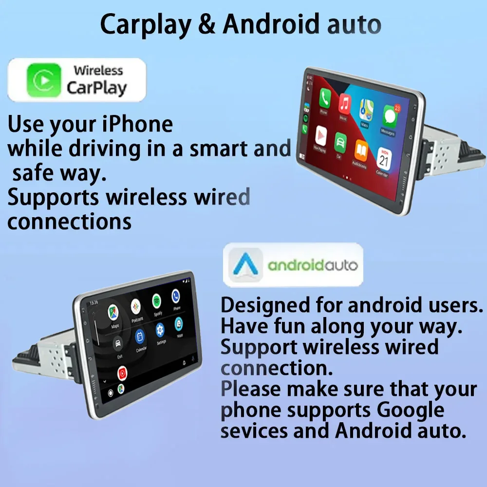 MTIJIEY 2 + 64G Android12 1din 9 pulgadas Radio estéreo para coche girar pantalla táctil Carplay navegación GPS Bluetooth WIFI autoradio