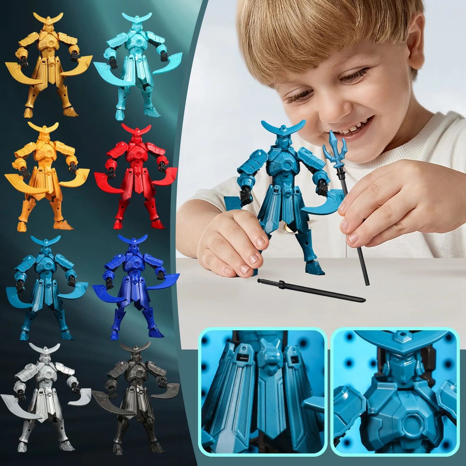 Figuras brinquedos robô móvel multi-articulado manequim 13 3d impresso figura de ação modelo boneca shapeshift robô decoração de mesa