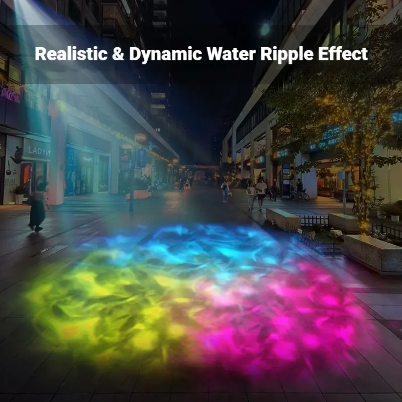 

RGB LED Water Ripple Projector Light Galaxy Aurora Night Light Party Stage DJ Disco Lamp Home Room Decor