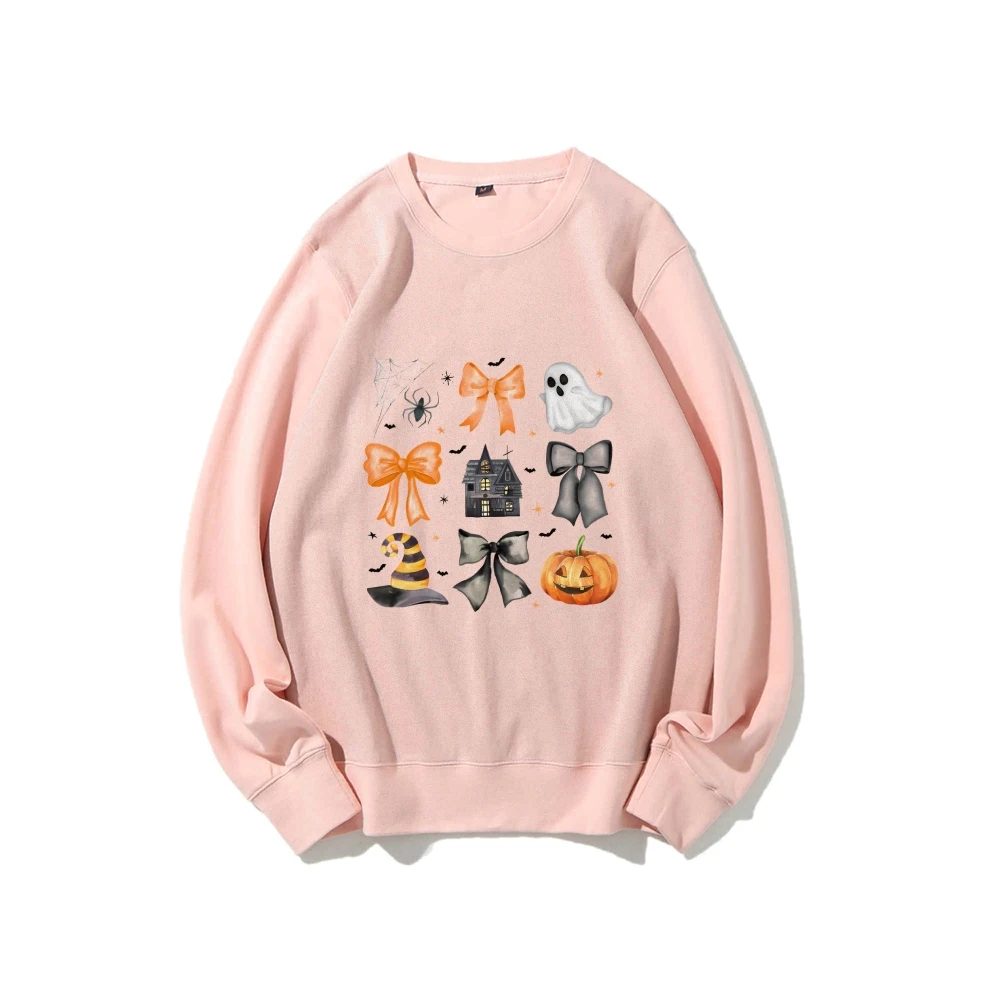 

Retro Fall Shirt For Women Coquette Bow Aesthetic Sweater Cute Autumn Sweatshirt Halloween Pumpkin Sweatshirt Fall Lover Gift