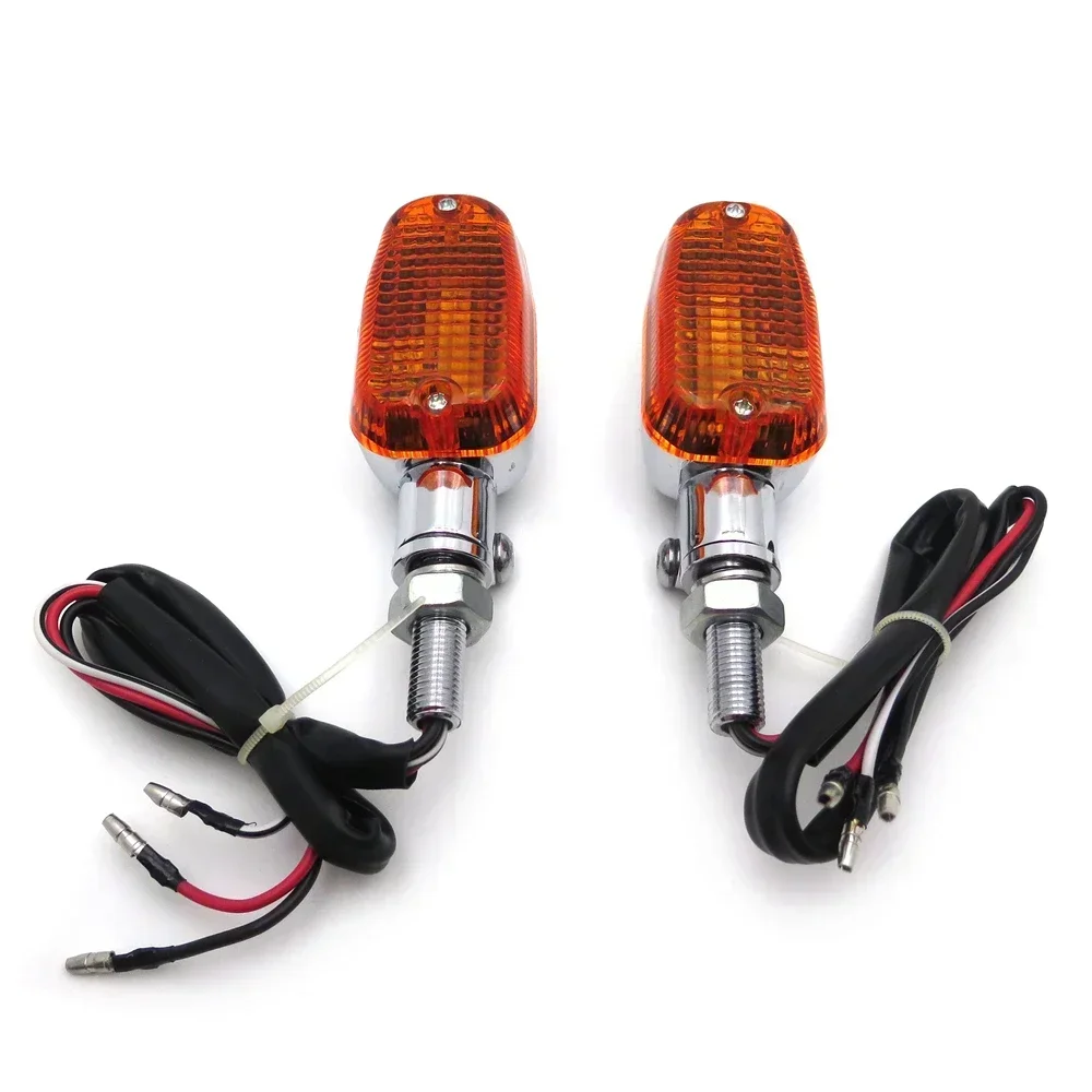 

Universal Motorcycle 10mm Stalk Turn Signals Blinker Lights For Honda Kawasaki Yamaha TRIUMPH Amber