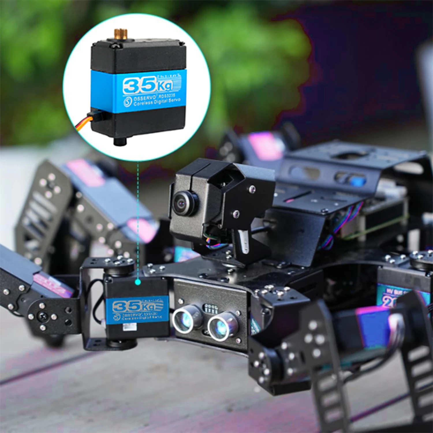 4PCS RDS3235 Digital Servo 35KG Coreless Motor High Torque Metal Gear 180/270 °   Halterungsarmplatte für DIY Toys RC Robot Robotic